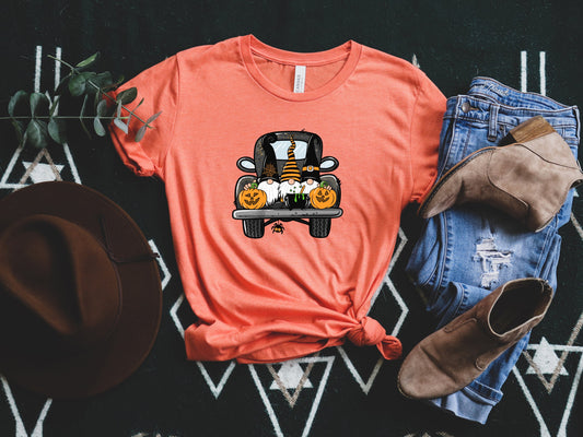 Halloween Truck Shirt, Halloween Gnomes Shirt