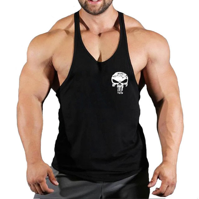 Bodybuilding Suspenders Shirt for Men